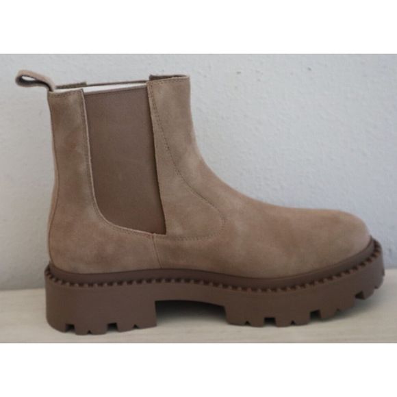 ASH 422111 Women Sz 41M US 11M Tan Genesis Pull-On Lug Sole Chelsea Booties - Picture 8 of 12